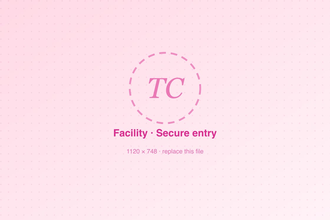Secure single entry point with a visitor register at the Tiny Cradle centre