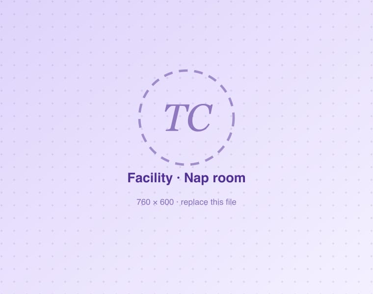 Calm nap room with individual mats and soft dimmed lighting at Tiny Cradle Puducherry