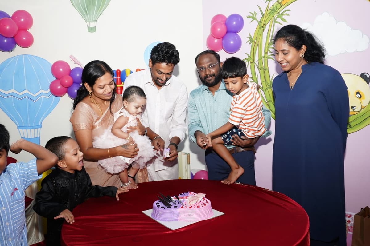 Tiny Cradle founders and chief guests cutting the opening celebration cake