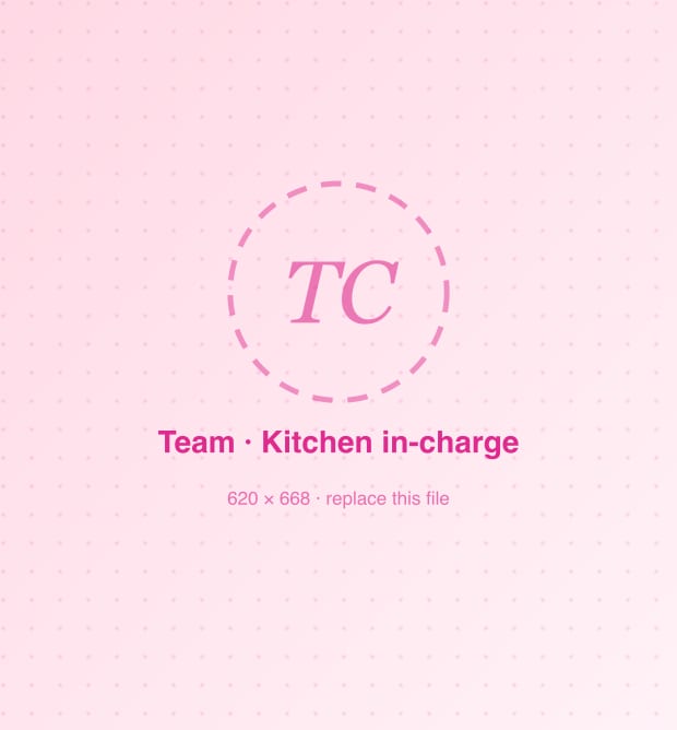 Portrait of the Tiny Cradle kitchen and hygiene in-charge